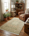 Ottoman Elegance Collection Area Rug - Sultan Rectangle Light Green  lifestyle 60