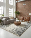 Tranquil Tides Shag Collection Area Rug - Marina Rectangle White  lifestyle 50