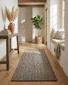 Woven Seaside Jute Collection Area Rug - Savannah (Gray) Runner Gray  lifestyle 60