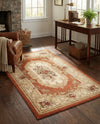 Versailles Elegance Collection Area Rug -  Louveciennes (Brick Red) Rectangle Brick Red  lifestyle 8