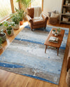 Zagros Shades Collection Area Rug -  Behbahan Rectangle Blue Gray  lifestyle 18