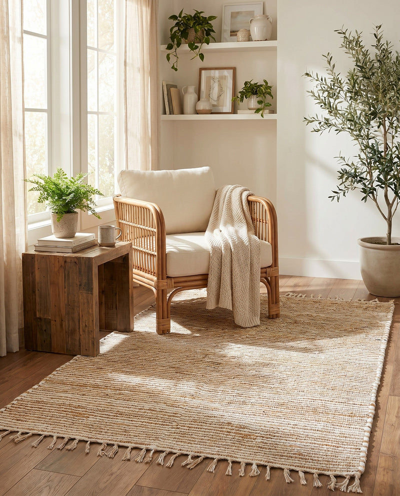 Osian Looms Collection Area Rug - Capri Rectangle Natural  lifestyle 28