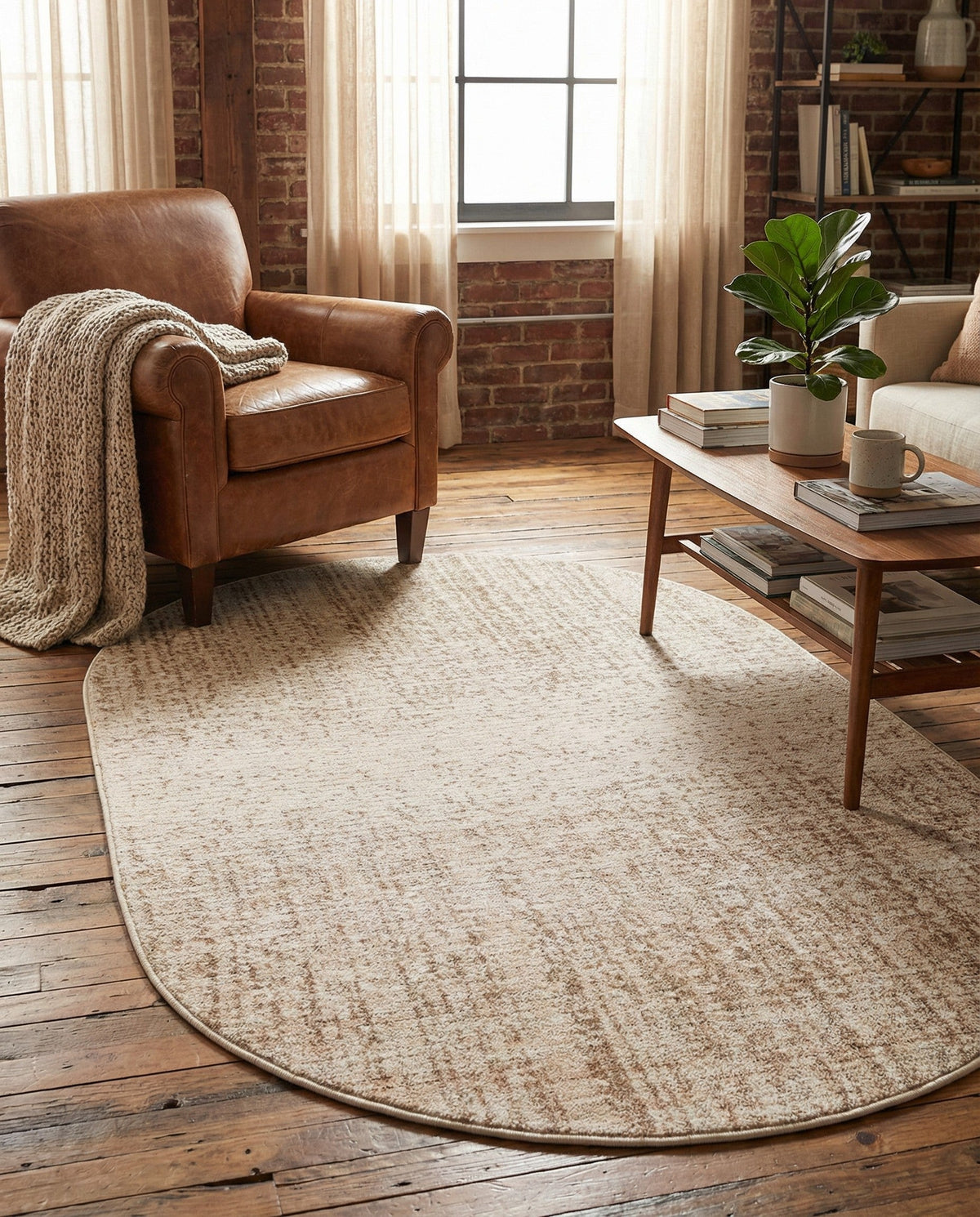 Jewel Oasis Collection Area Rug - Sapphire (Ivory) Oval Ivory  lifestyle 109