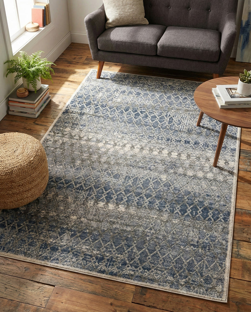 Aegean Elegance Collection Area Rug -  Santorini Rectangle Gray  lifestyle 10