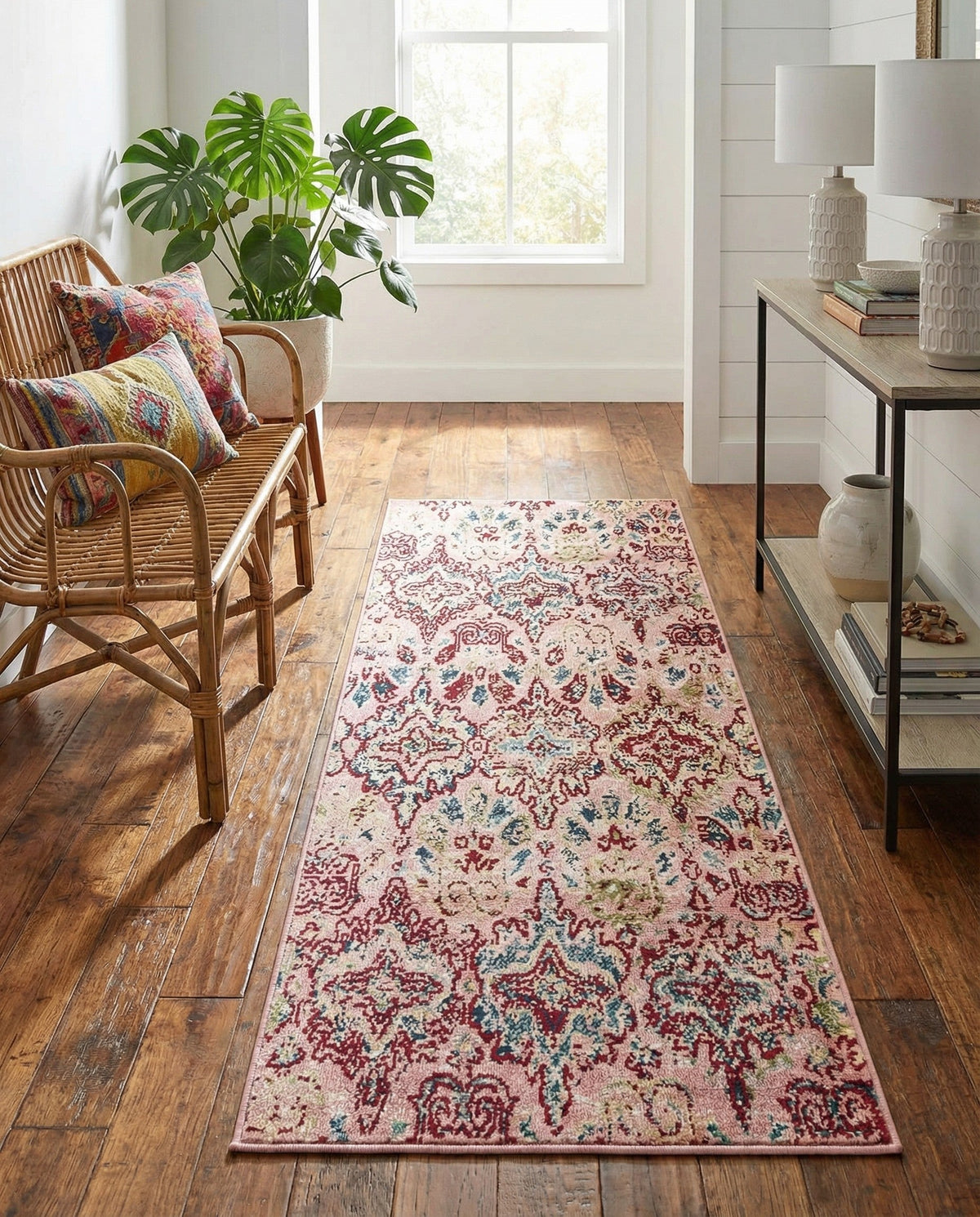 Savannah Elegance Collection Area Rug -  Forsyth Runner Pink  lifestyle 125