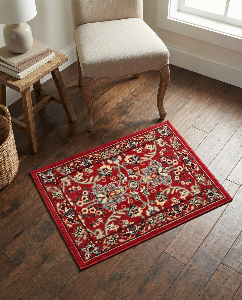 Isfahan Elegance Collection Area Rug - Naghsh-e Jahan (Red) Rectangle Red  lifestyle 17
