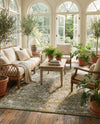 Savannah Soiree Collection Area Rug -  Everglade (Green) Rectangle Green  lifestyle 17