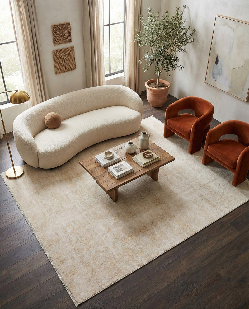 Bazaar Chic Collection Area Rug -  Agadir Rectangle Ivory  lifestyle 17