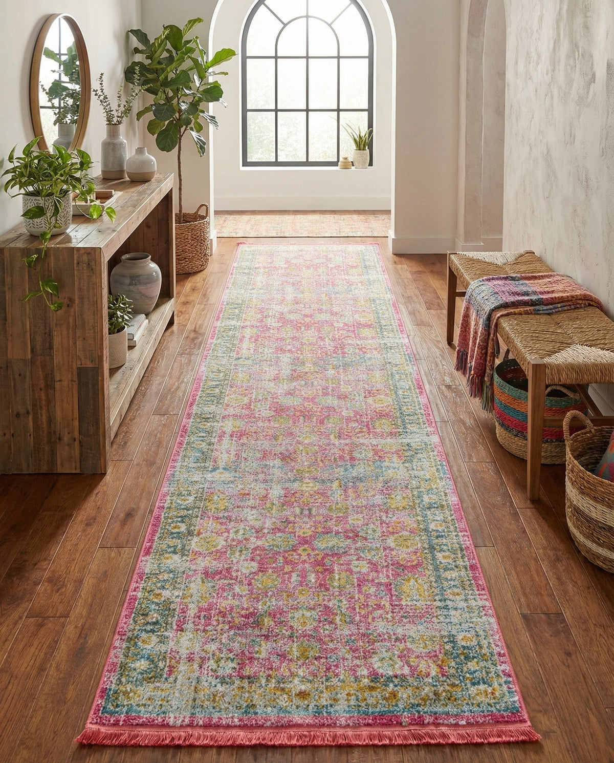Arcadia Rugs Collection Area Rug -  Shangri-La Runner Pink  lifestyle 97