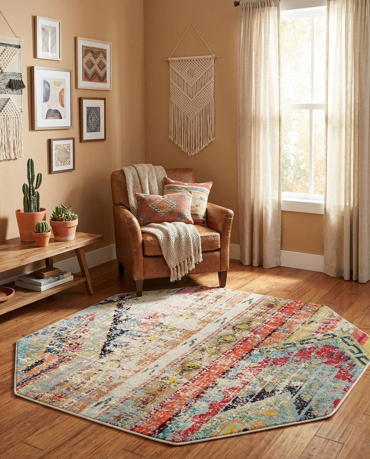Sedona Vista Collection Area Rug -  Cholla Octagon Multi  lifestyle 133