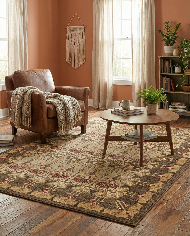 Chelsea Elegance Collection Area Rug -  Brompton (Brown) Rectangle Brown  lifestyle 27