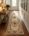 Versailles Elegance Collection Area Rug -  Louveciennes (Cream) Runner Cream  lifestyle 95