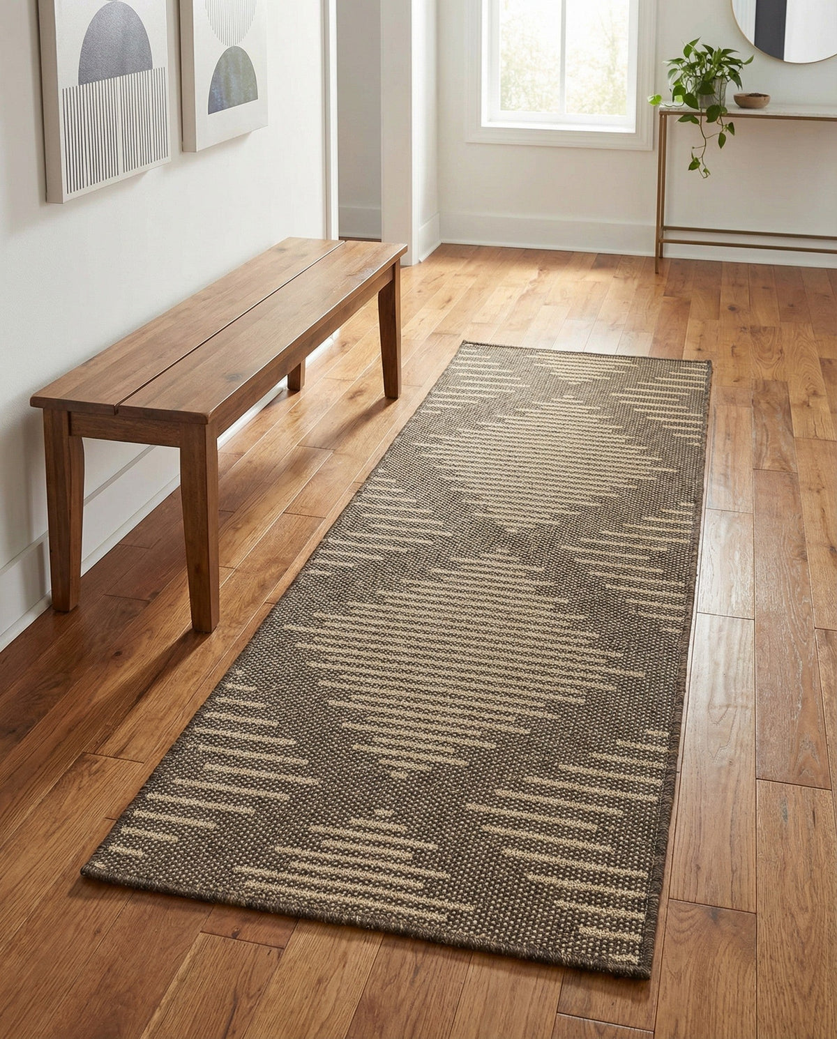 Sahara Sands Collection Area Rug -  Merimde Runner Brown  lifestyle 78