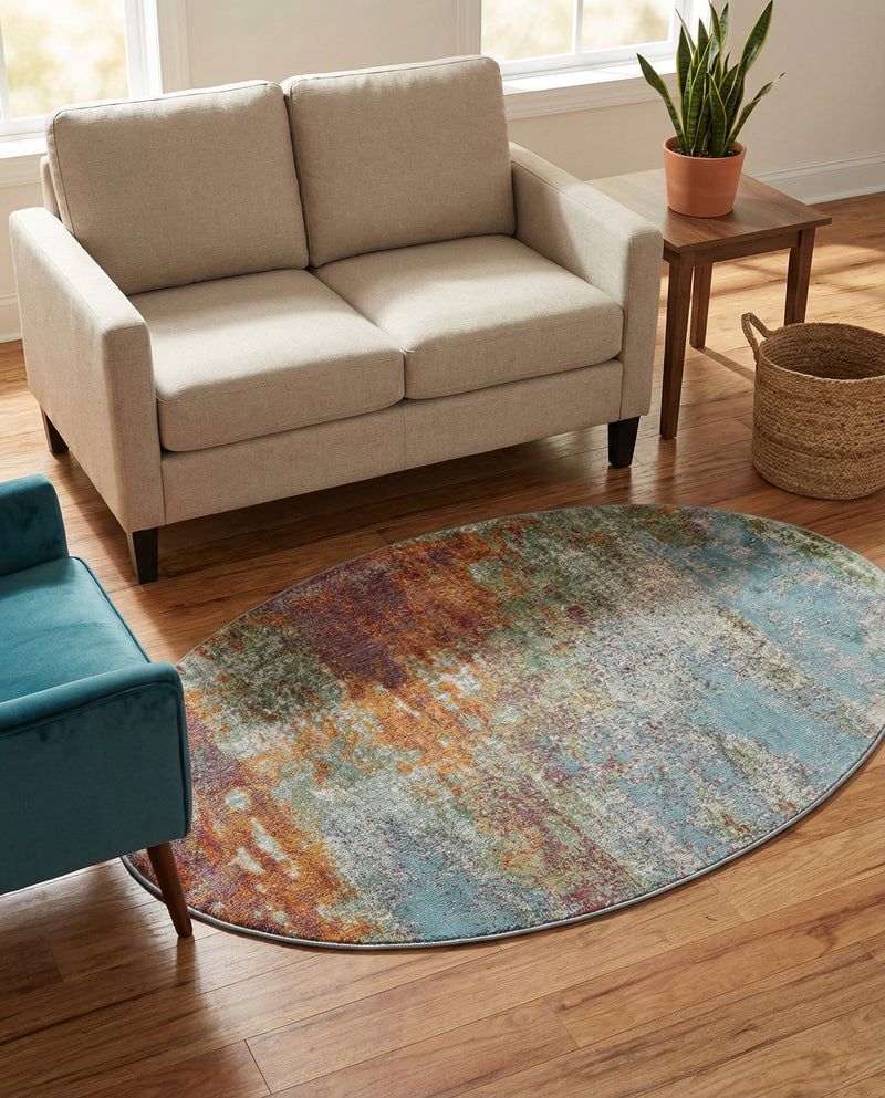 Arcadia Rugs Collection Area Rug -  Avalon Oval Multi  lifestyle 73