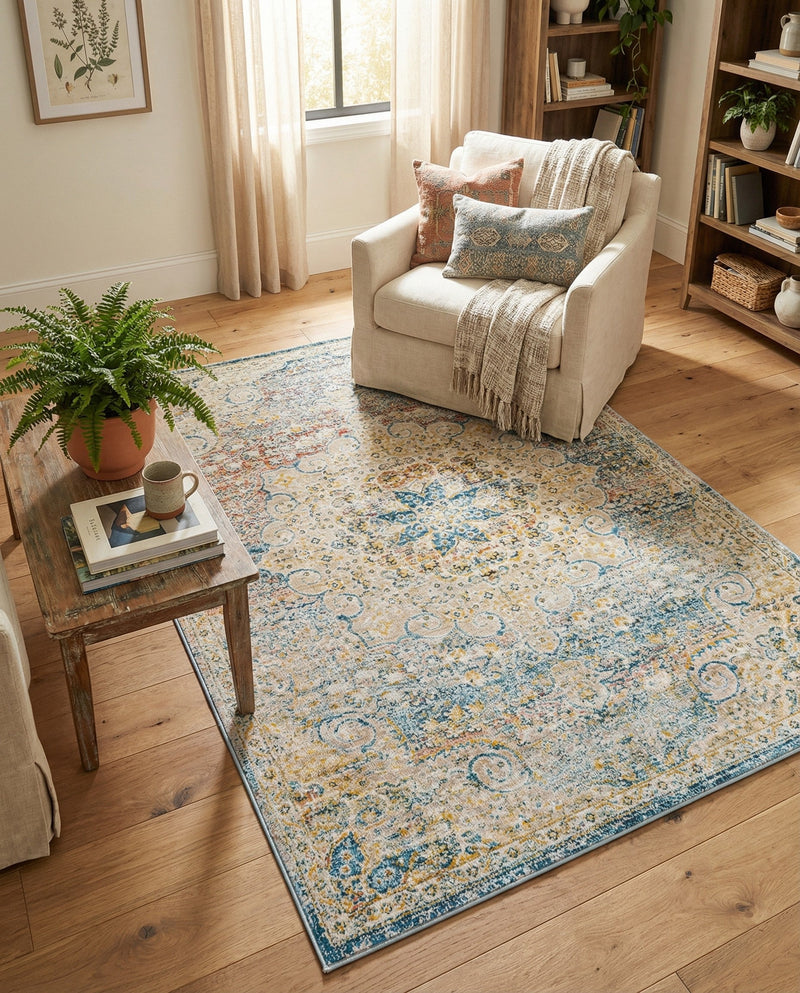 Coastal Haven Collection Area Rug - Seabreeze (Multi) Rectangle Multi  lifestyle 17