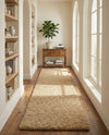 Cozy Comfort Shag Collection Area Rug - Haven (Khaki) Runner Khaki  lifestyle 76