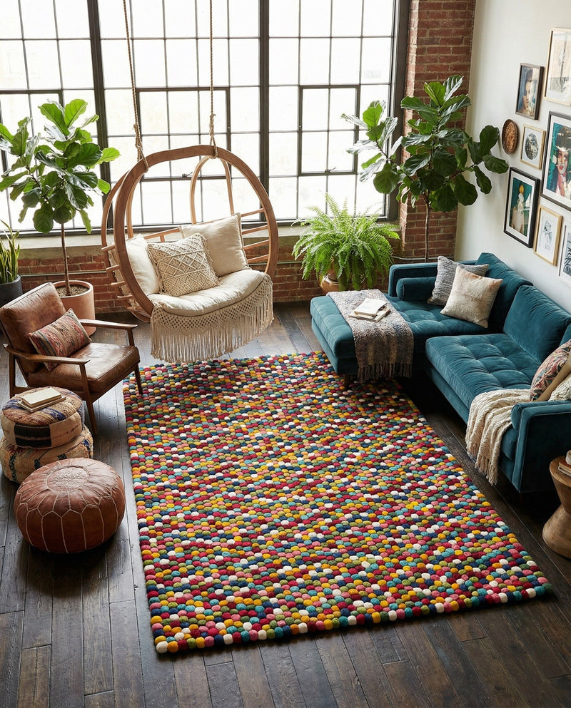 Woolen Sphere Collection Area Rug - Orbsburg (Multi) Rectangle Multi  lifestyle 25