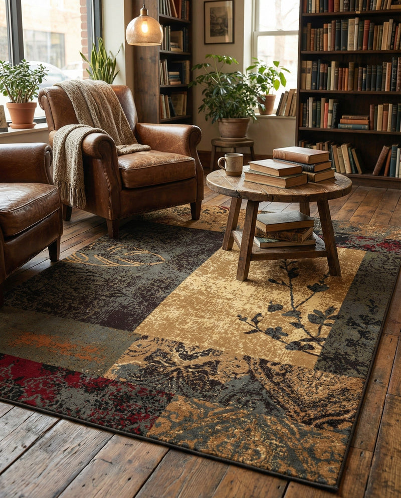 Bistro Lounge Collection Area Rug -  Lungo Rectangle Beige  lifestyle 18