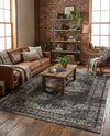 Geneva Terrace Collection Area Rug -  Vevey Rectangle Gray  lifestyle 22