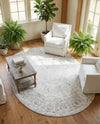 Cambridge Classics Collection Area Rug -  Magdalene (Ivory) Oval Ivory  lifestyle 59