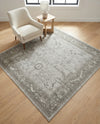 Horizon Collection Area Rug -  Apex (Light Gray) Square Light Gray  lifestyle 69