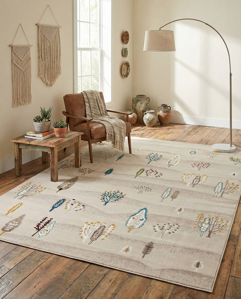 Coastal Haven Collection Area Rug -  Surfside Rectangle Ivory  lifestyle 26