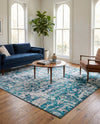 Geneva Terrace Collection Area Rug -  Morges Rectangle Blue  lifestyle 18
