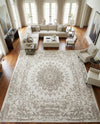 Patio Heritage Collection Area Rug -  Lafayette (Gray) Square Gray  lifestyle 77