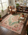 Caribbean Breeze Collection Area Rug -  Windward Rectangle Green  lifestyle 35