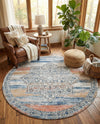 Mykonos Manor Collection Area Rug -  Tinos (Multi) Round Multi  lifestyle 79