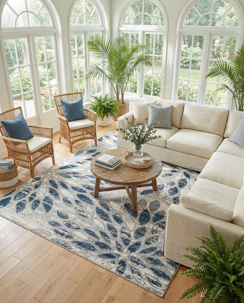 Savannah Elegance Collection Area Rug -  Riverfront Rectangle Gray  lifestyle 30