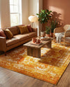 Riviera Elegance Collection Area Rug -  Menton (Orange) Rectangle Orange  lifestyle 18