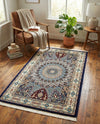 Persian Elegance Collection Area Rug -  Hamedan (Navy Blue) Rectangle Navy Blue  lifestyle 28
