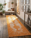 Dover Terrace Collection Area Rug - Marina (Orange) Runner Orange  lifestyle 62