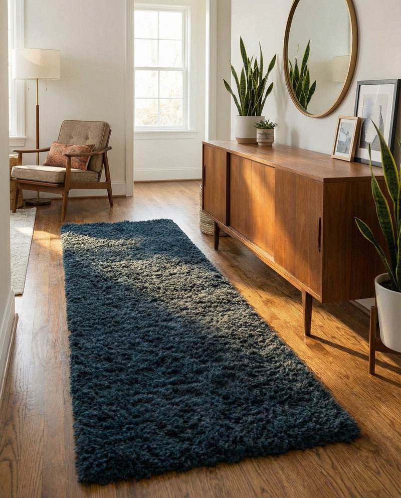 Eternal Plush Oasis Collection Area Rug -  Tranquility (Cobalt) Runner Cobalt  lifestyle 68
