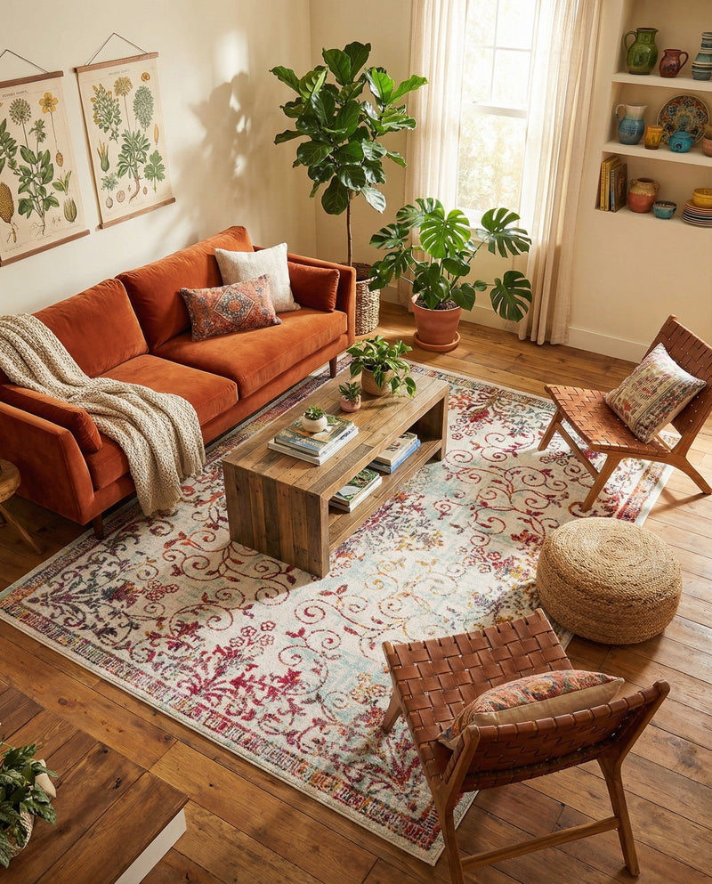Brighton Terrace Collection Area Rug -  Saltdean Rectangle Ivory  lifestyle 16