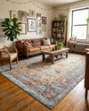 Caribbean Breeze Collection Area Rug -  Xcalak Rectangle Light Blue  lifestyle 36
