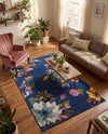 Meadow Breeze Collection Area Rug - Wildflower Rectangle Blue  lifestyle 8