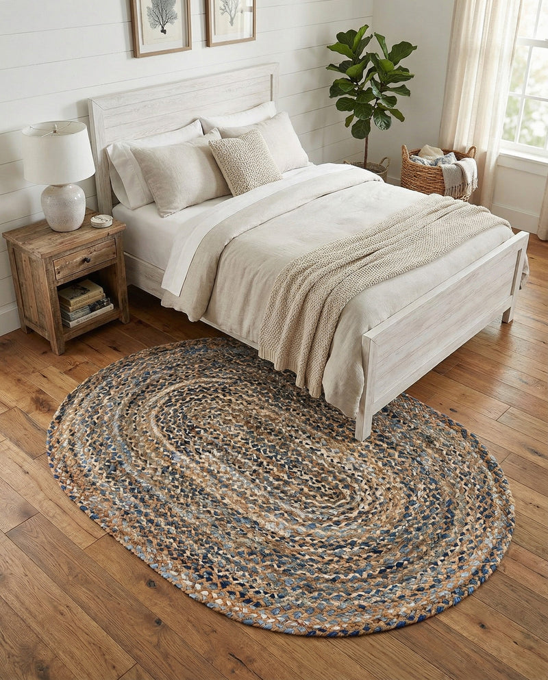 Woven Udaipur Collection Area Rug - Sahara Oval Natural  lifestyle 52