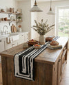 Woven Udaipur Collection Area Rug - Jaipur Table Runner Black and White  lifestyle 63