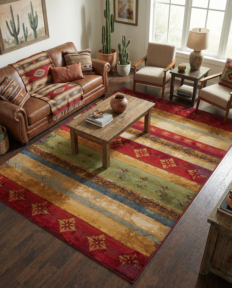 Urban Terrace Collection Area Rug -  Rooftop Rectangle Multi  lifestyle 60