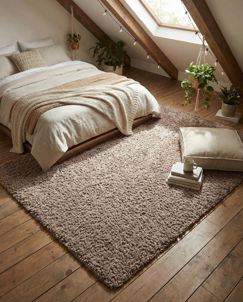 Eternal Plush Oasis Collection Area Rug -  Tranquility (Khaki) Rectangle Khaki  lifestyle 27