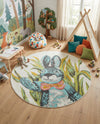 Wonder Tykes Collection Area Rug -  Ombre Round Ivory  lifestyle 17