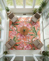 Seaside Blooms Collection Area Rug -  Kyoto Square Coral  lifestyle 67