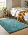 Cozy Comfort Shag Collection Area Rug - Haven (Turquoise) Rectangle Turquoise  lifestyle 28