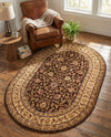 Jaipur Elegance Collection Area Rug -  Nahargarh (Brown) Oval Brown  lifestyle 57