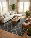 Savannah Pergola Collection Area Rug - Arbor (Black) Rectangle Black  lifestyle 29