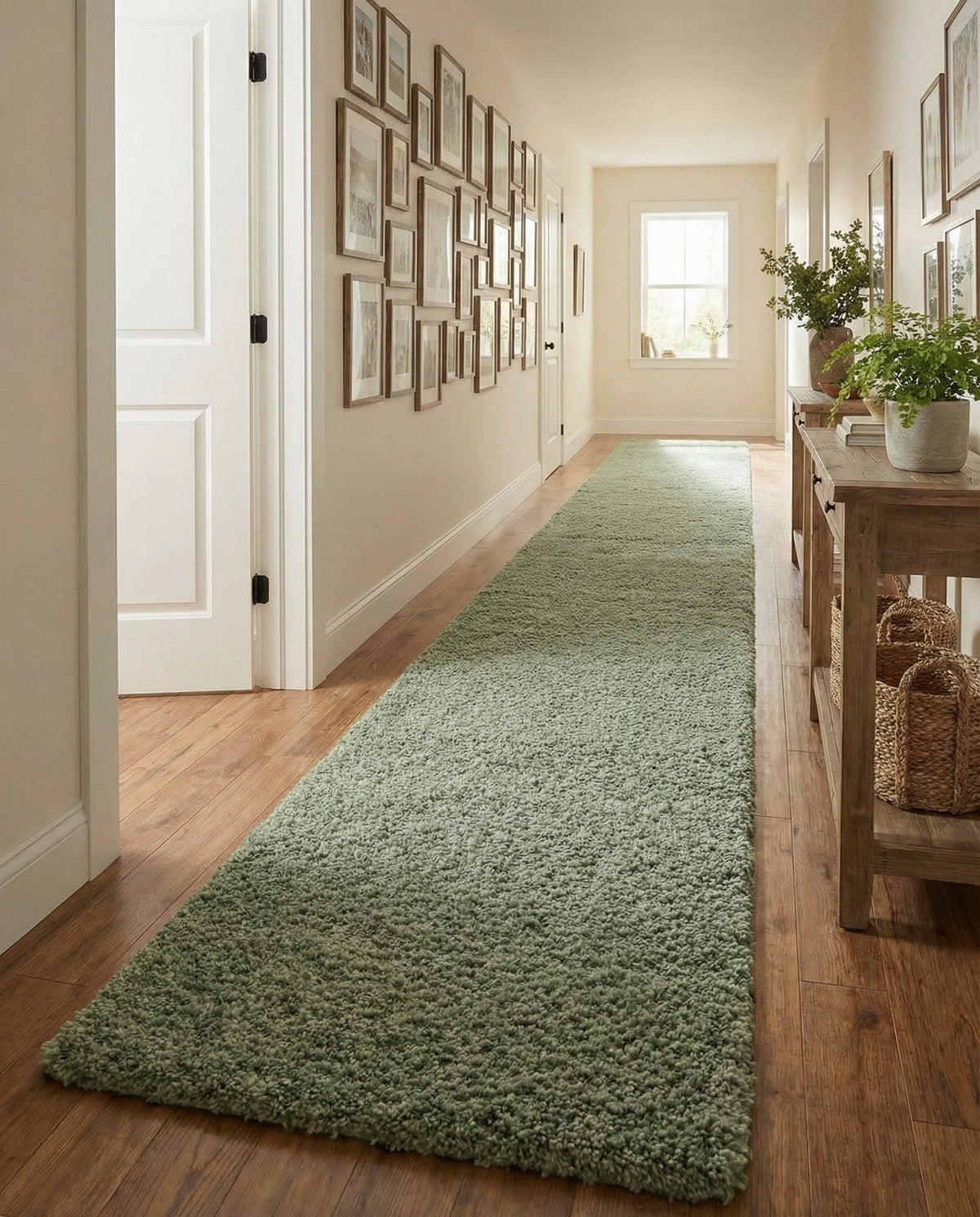 Alpine Plush Collection Area Rug -  Cortina (Sage) Runner Sage  lifestyle 87