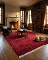 Samarkand Elegance Collection Area Rug -  Samanid Rectangle Red  lifestyle 7