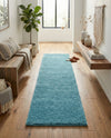 Cozy Comfort Shag Collection Area Rug - Haven (Turquoise) Runner Turquoise  lifestyle 78